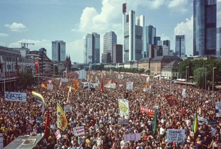 تظاهرات هزاران نفر در فرانکفورت علیه راستگرایی افراطی 34 تظاهرات هزاران نفر در فرانکفورت علیه راستگرایی افراطی